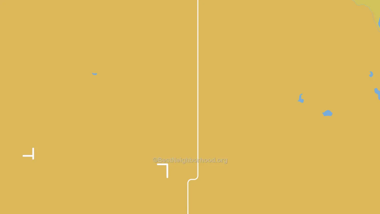 Map of the best neighborhoods in the 59525 area, with better matches in green and worse matches in red