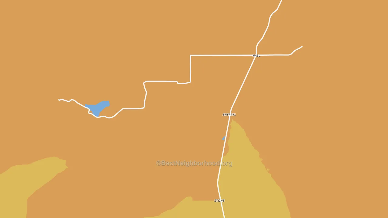 Map of the best neighborhoods in the 59837 area, with better matches in green and worse matches in red