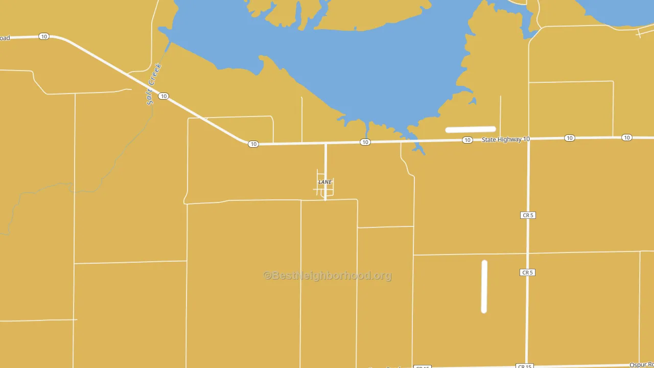 Map of the best neighborhoods in the 61750 area, with better matches in green and worse matches in red