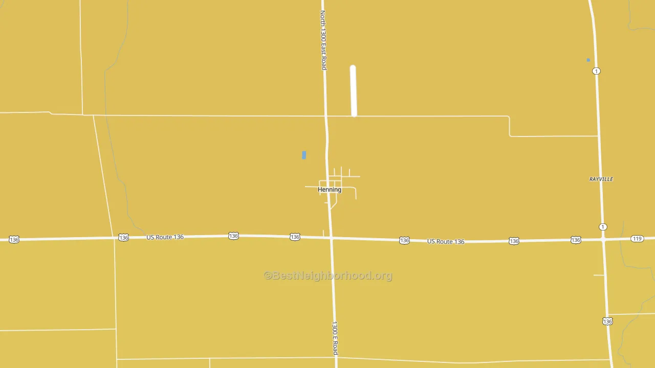 Map of the best neighborhoods in the 61848 area, with better matches in green and worse matches in red