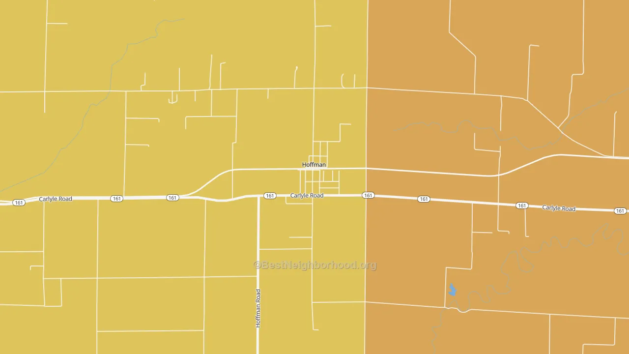 Map of the best neighborhoods in the 62250 area, with better matches in green and worse matches in red