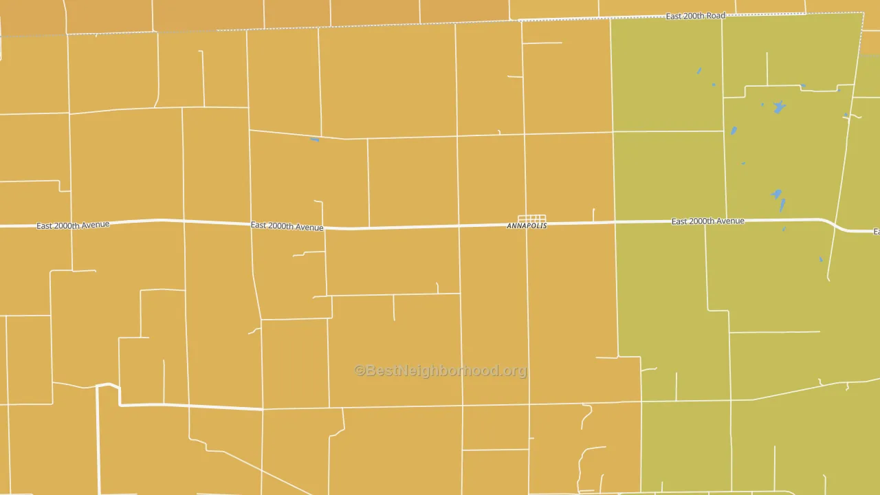 Map of the best neighborhoods in the 62413 area, with better matches in green and worse matches in red