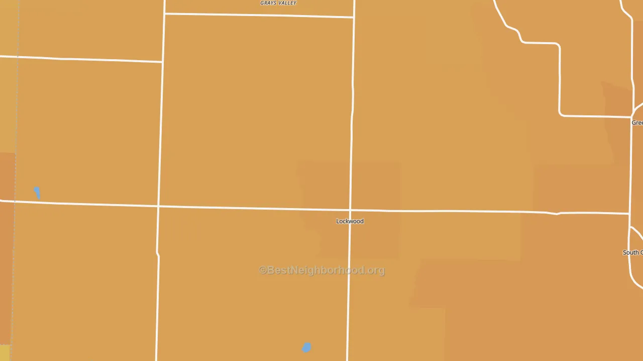 Map of the best neighborhoods in the 65682 area, with better matches in green and worse matches in red