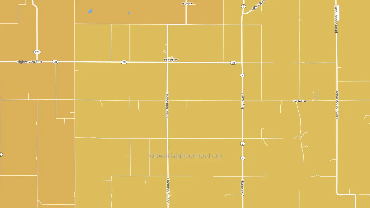Map of the best neighborhoods in the 66008 area, with better matches in green and worse matches in red