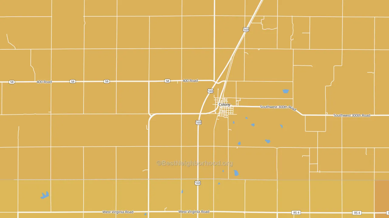 Map of the best neighborhoods in the 66015 area, with better matches in green and worse matches in red