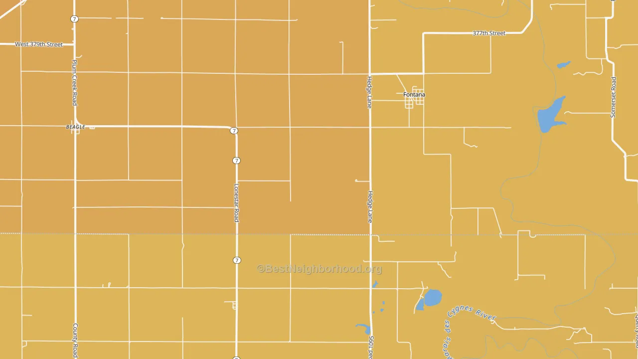 Map of the best neighborhoods in the 66026 area, with better matches in green and worse matches in red