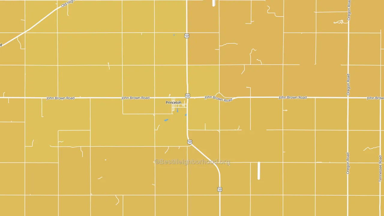 Map of the best neighborhoods in the 66078 area, with better matches in green and worse matches in red