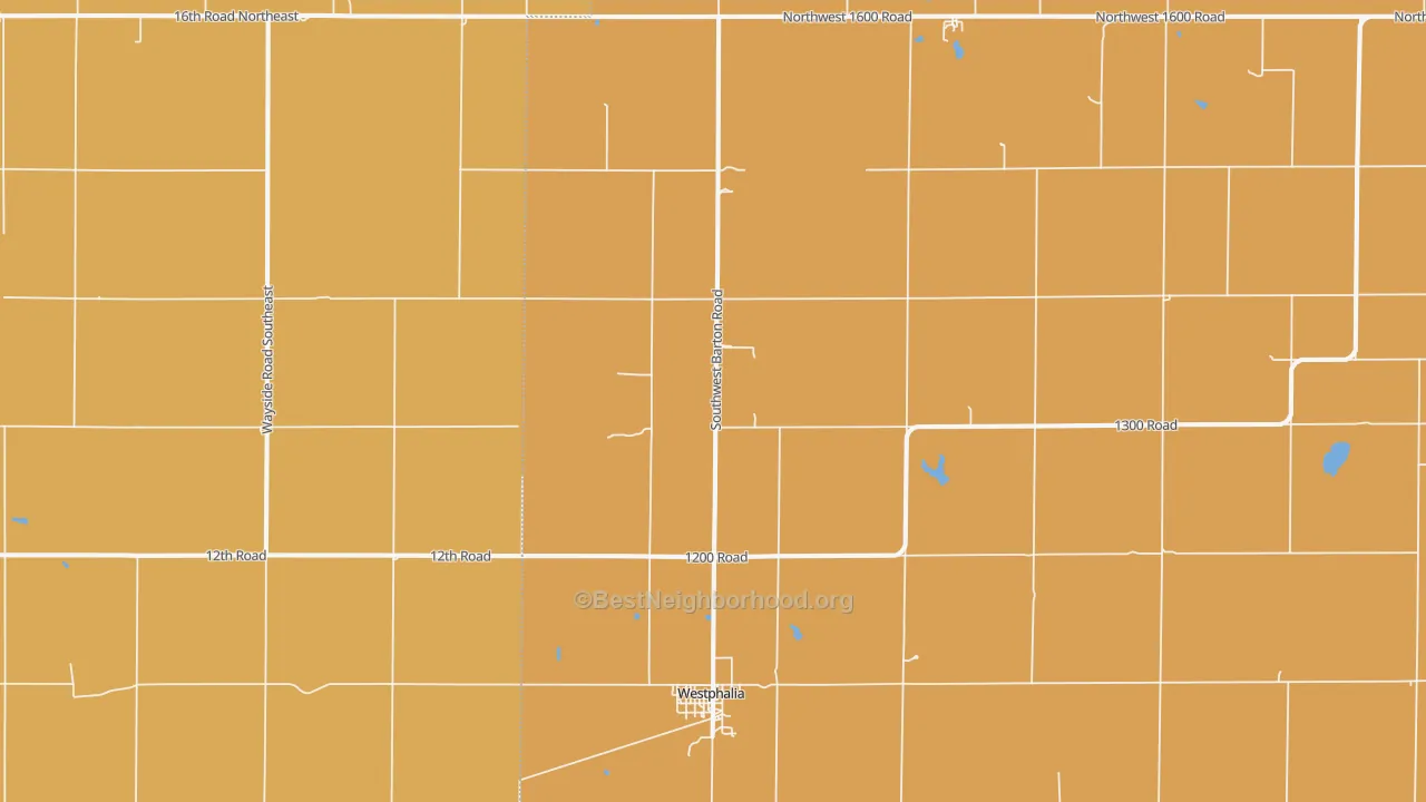 Map of the best neighborhoods in the 66093 area, with better matches in green and worse matches in red