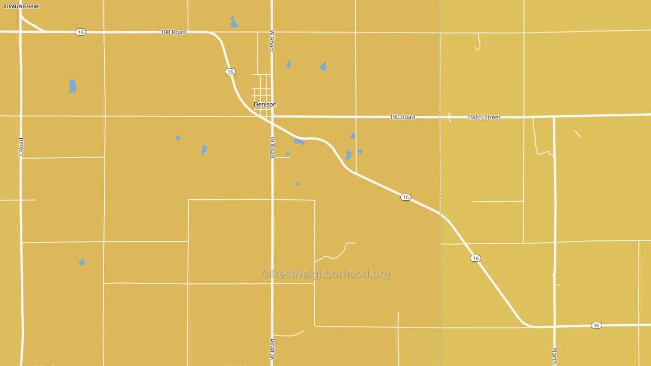 Map of the best neighborhoods in the 66419 area, with better matches in green and worse matches in red