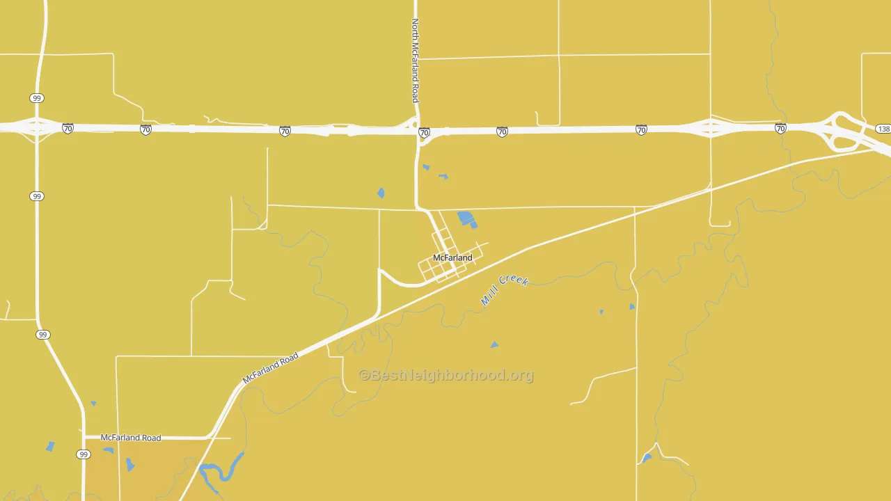 Map of the best neighborhoods in the 66501 area, with better matches in green and worse matches in red
