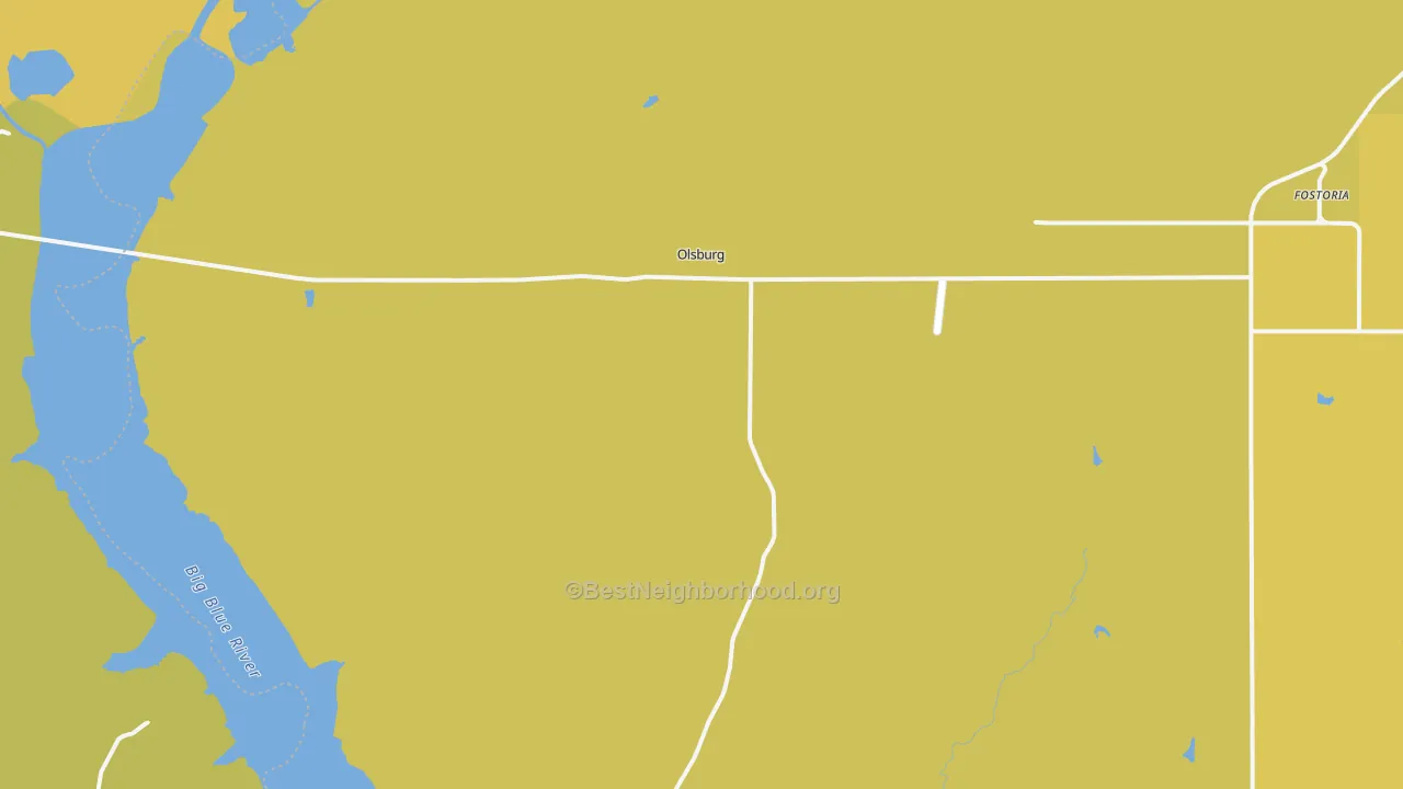 Map of the best neighborhoods in the 66520 area, with better matches in green and worse matches in red