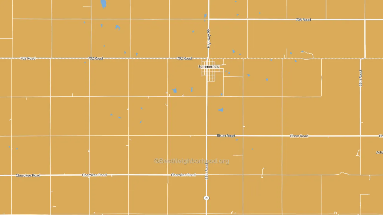 Map of the best neighborhoods in the 66541 area, with better matches in green and worse matches in red
