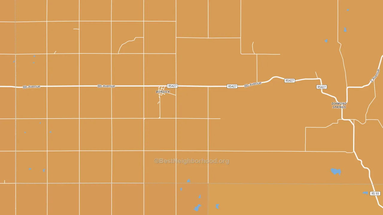 Map of the best neighborhoods in the 66838 area, with better matches in green and worse matches in red