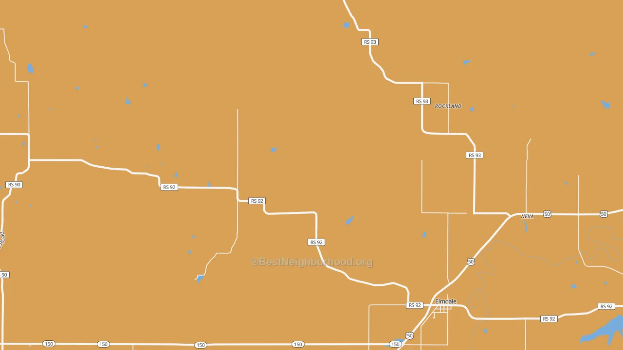 Map of the best neighborhoods in the 66850 area, with better matches in green and worse matches in red