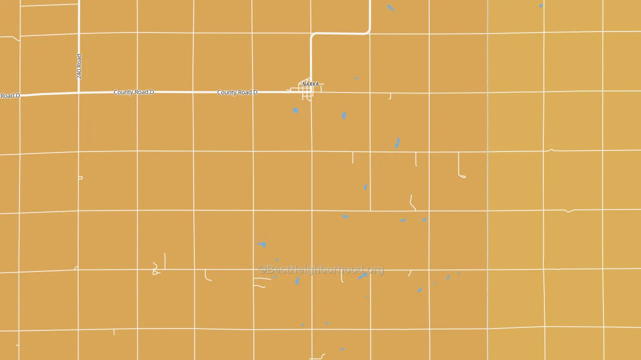 Map of the best neighborhoods in the 66960 area, with better matches in green and worse matches in red