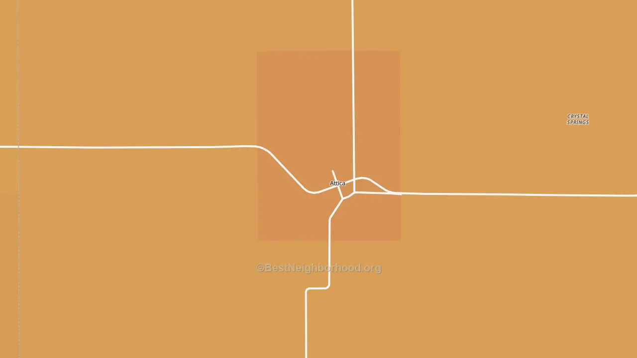 Map of the best neighborhoods in the 67009 area, with better matches in green and worse matches in red