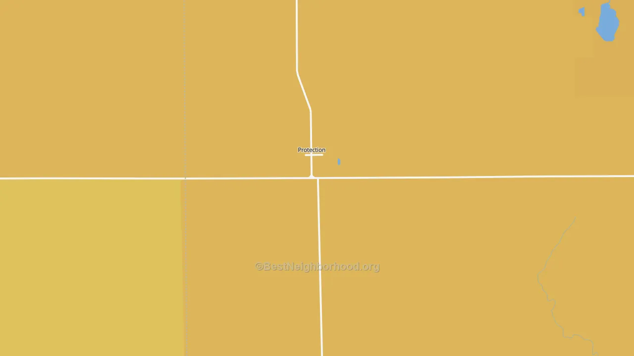 Map of the best neighborhoods in the 67127 area, with better matches in green and worse matches in red