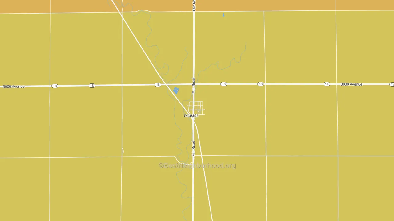 Map of the best neighborhoods in the 67482 area, with better matches in green and worse matches in red