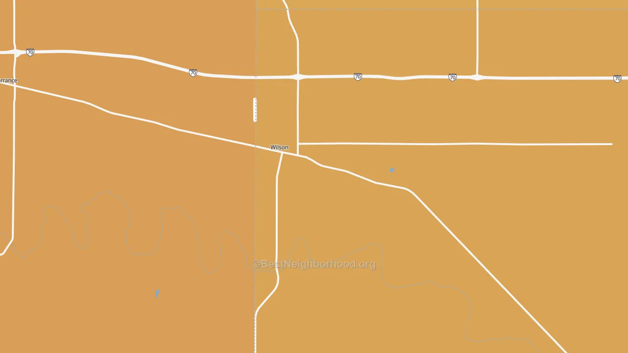 Map of the best neighborhoods in the 67490 area, with better matches in green and worse matches in red