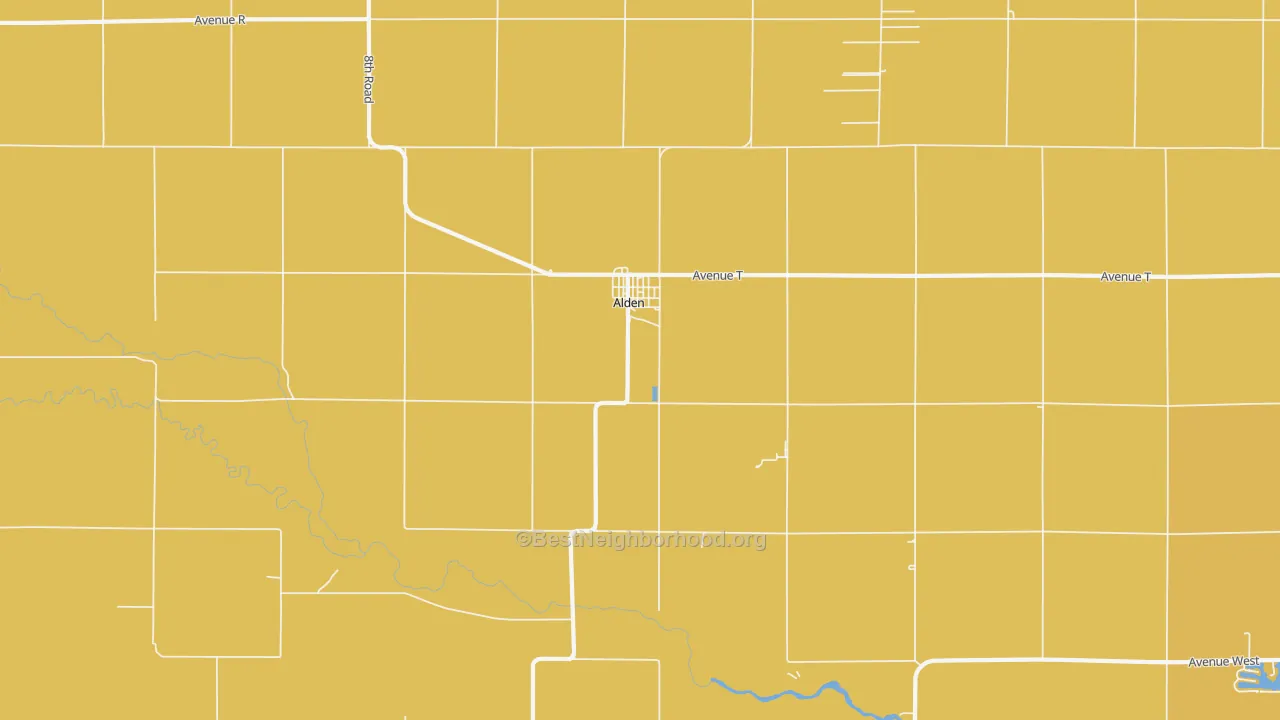 Map of the best neighborhoods in the 67512 area, with better matches in green and worse matches in red