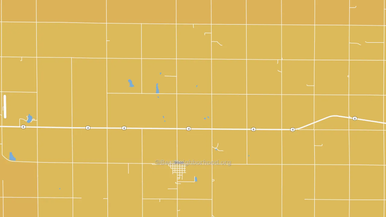 Map of the best neighborhoods in the 67520 area, with better matches in green and worse matches in red