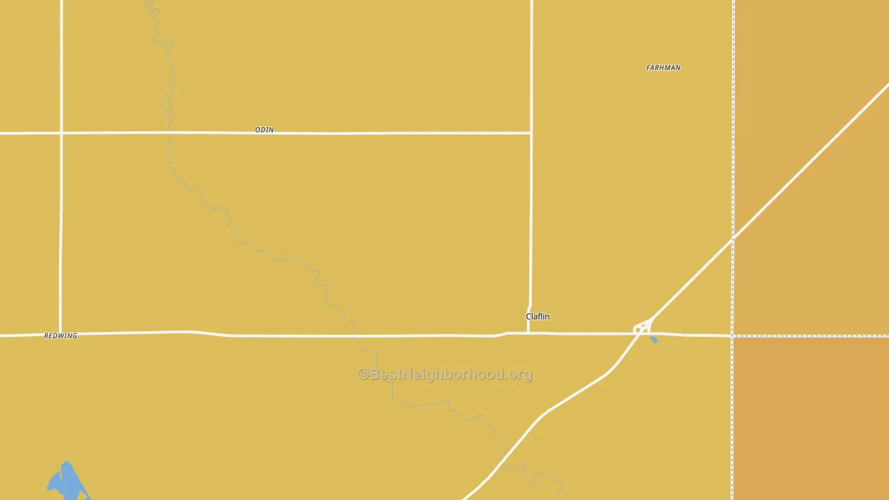 Map of the best neighborhoods in the 67525 area, with better matches in green and worse matches in red