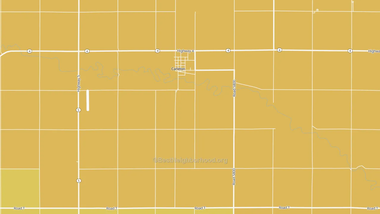 Map of the best neighborhoods in the 68326 area, with better matches in green and worse matches in red
