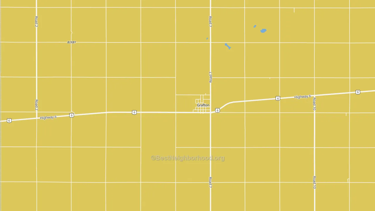 Map of the best neighborhoods in the 68365 area, with better matches in green and worse matches in red