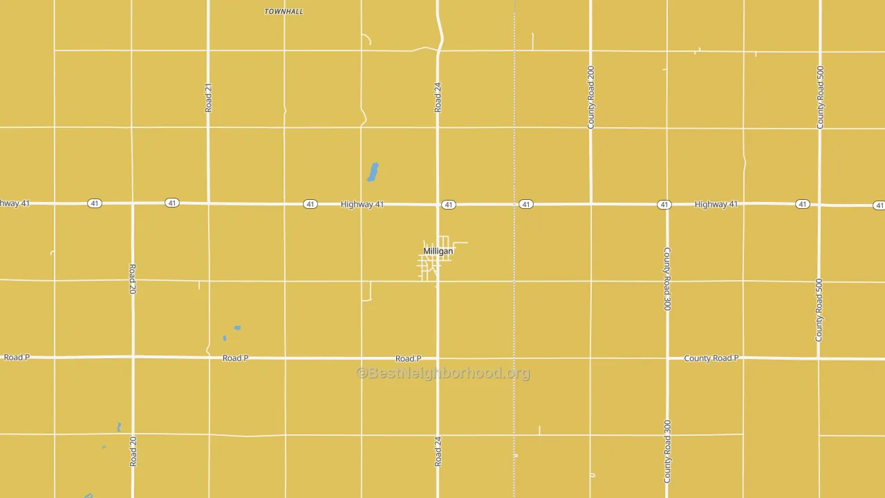 Map of the best neighborhoods in the 68406 area, with better matches in green and worse matches in red