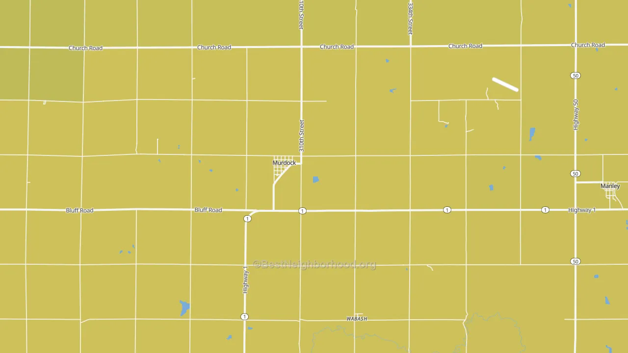 Map of the best neighborhoods in the 68407 area, with better matches in green and worse matches in red