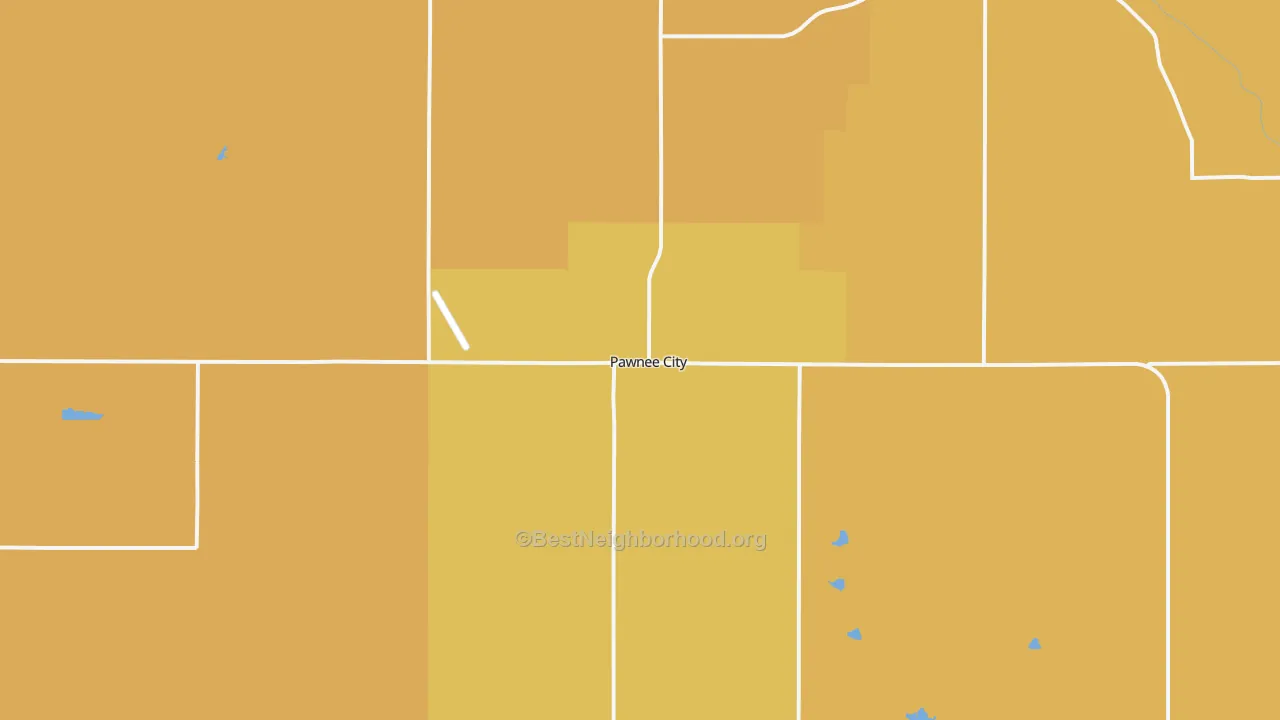 Map of the best neighborhoods in the 68420 area, with better matches in green and worse matches in red