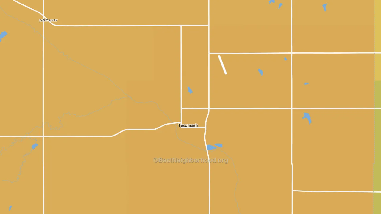 Map of the best neighborhoods in the 68450 area, with better matches in green and worse matches in red