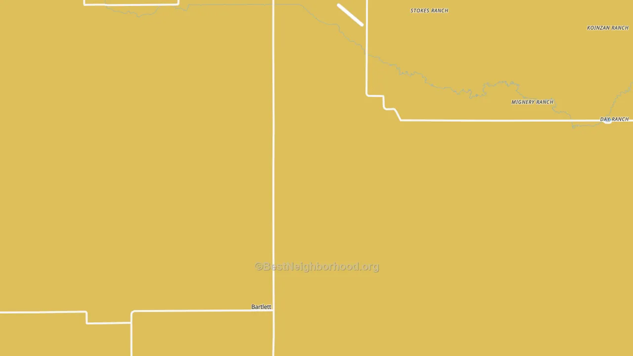 Map of the best neighborhoods in the 68622 area, with better matches in green and worse matches in red