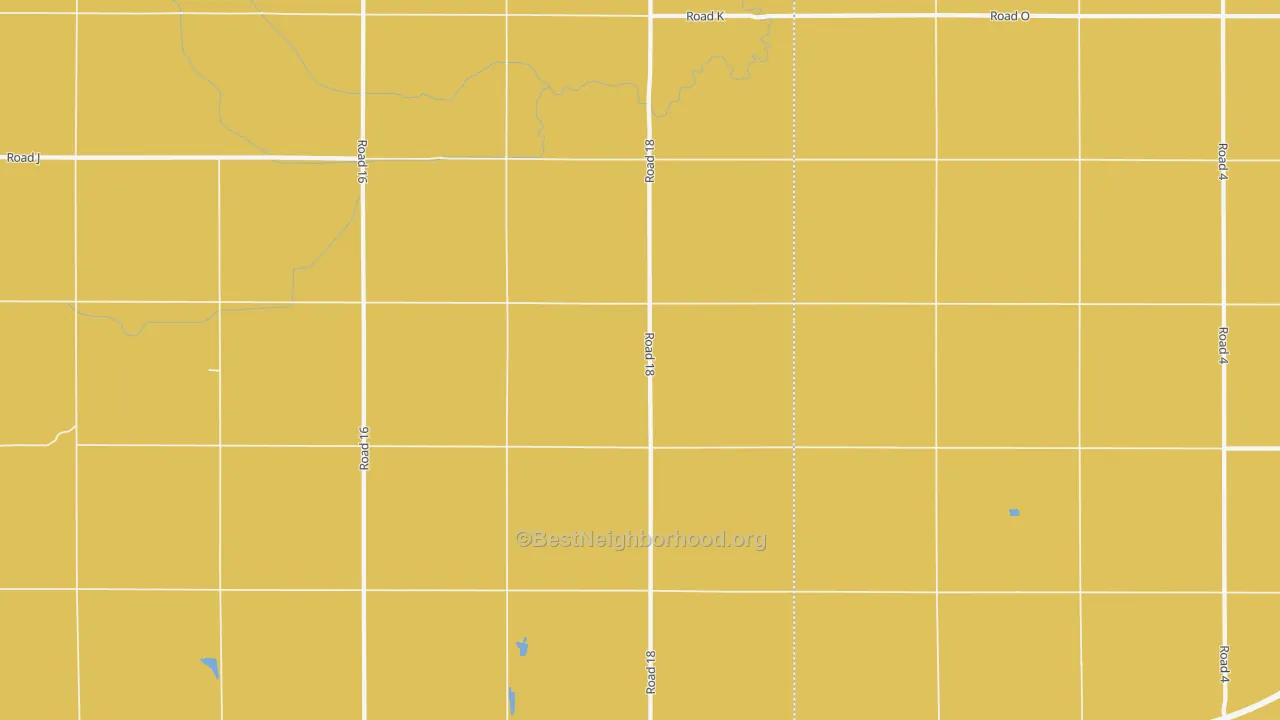 Map of the best neighborhoods in the 68659 area, with better matches in green and worse matches in red