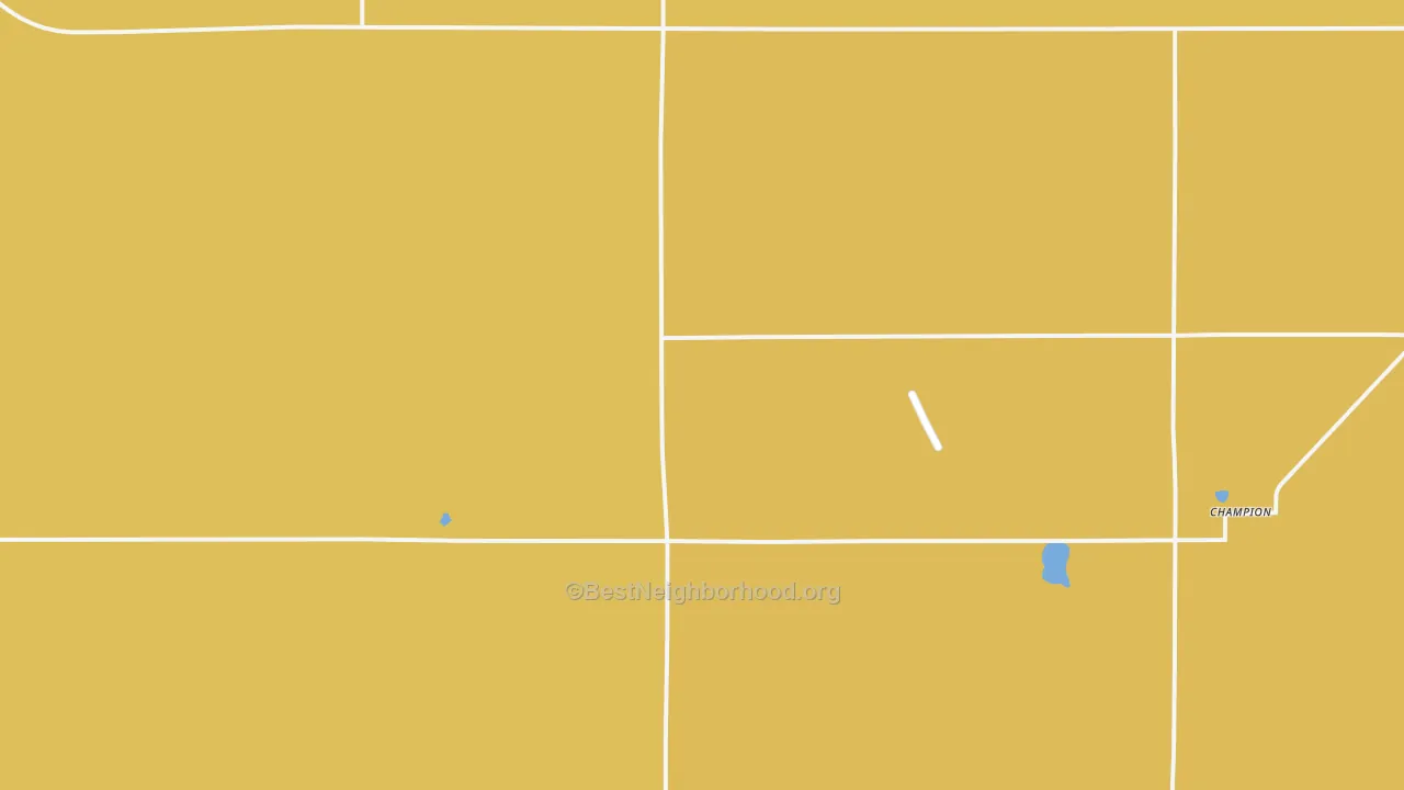 Map of the best neighborhoods in the 69023 area, with better matches in green and worse matches in red