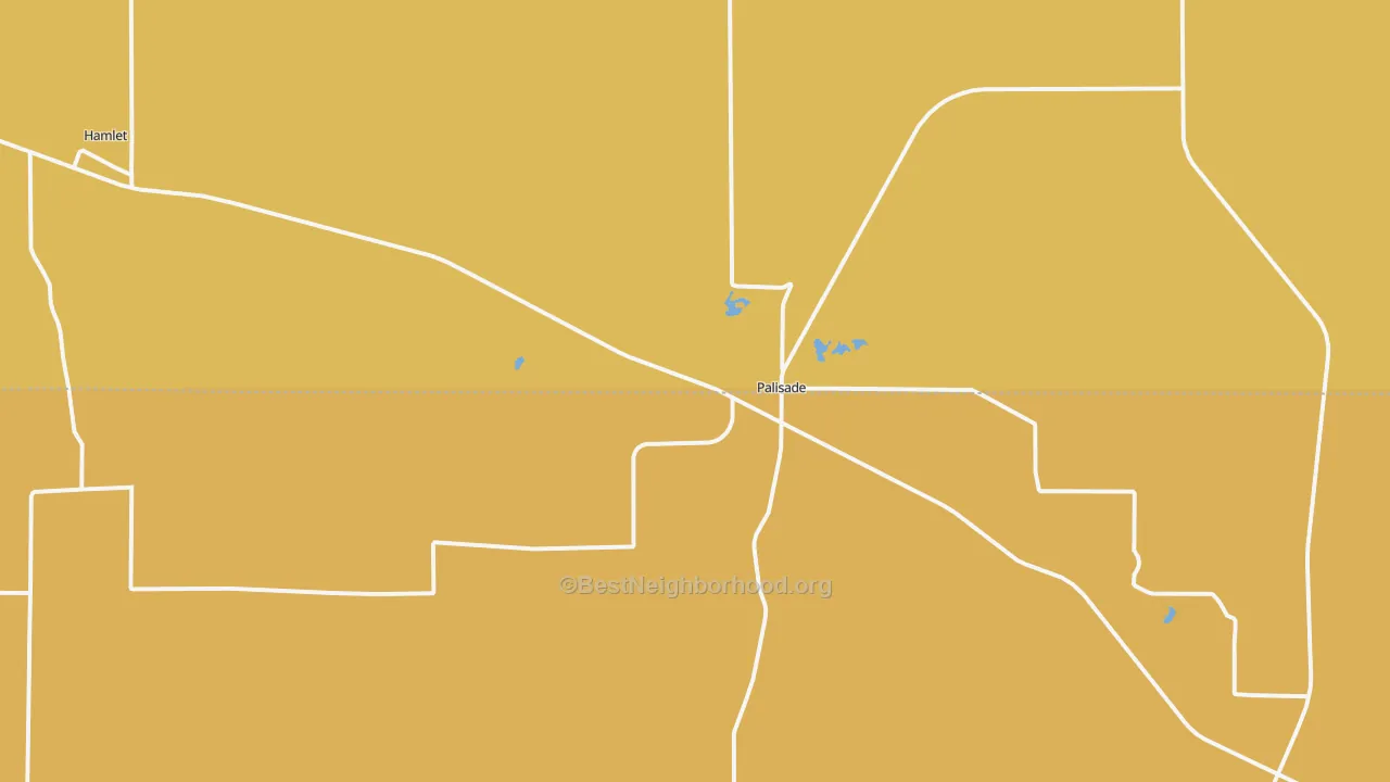 Map of the best neighborhoods in the 69040 area, with better matches in green and worse matches in red