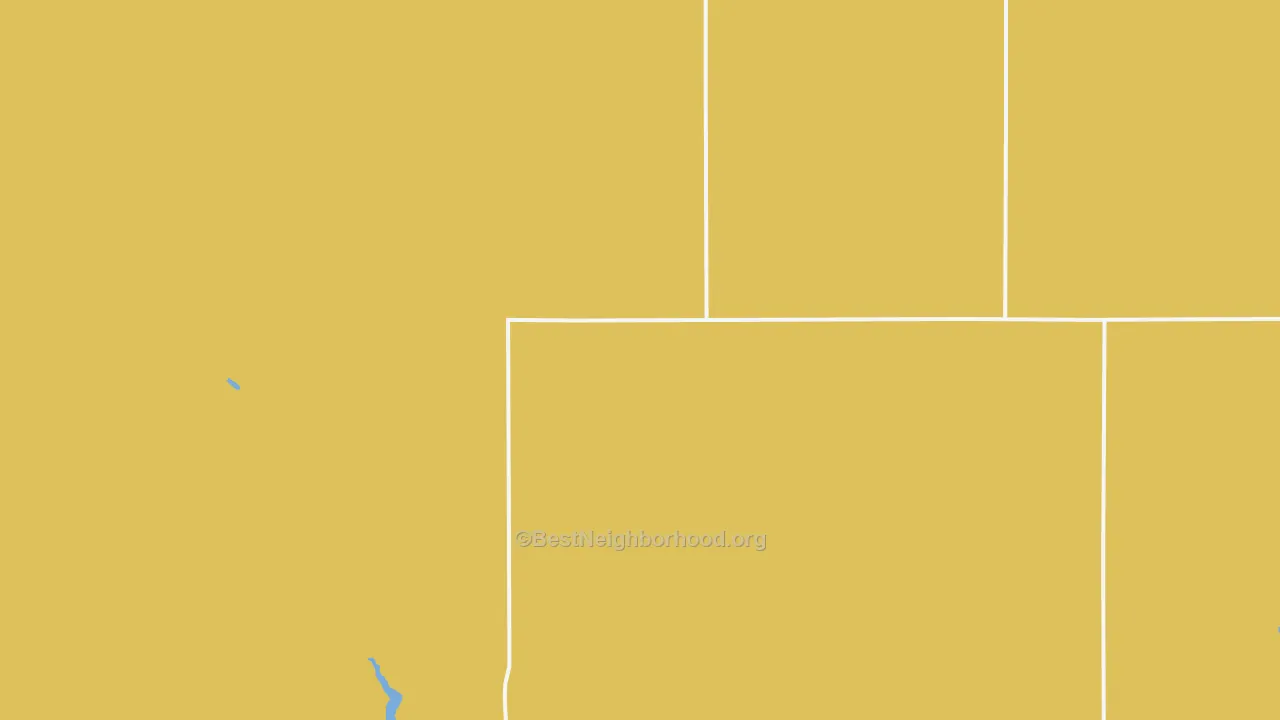 Map of the best neighborhoods in the 69041 area, with better matches in green and worse matches in red