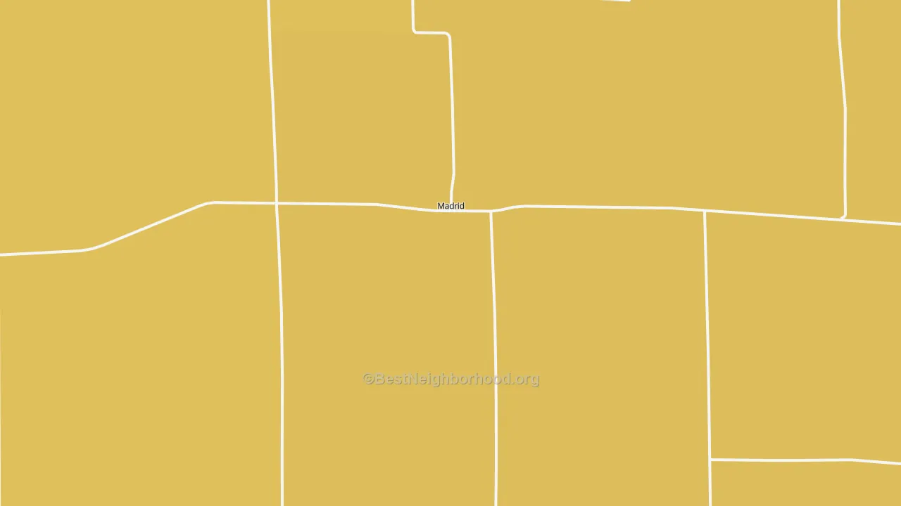 Map of the best neighborhoods in the 69150 area, with better matches in green and worse matches in red