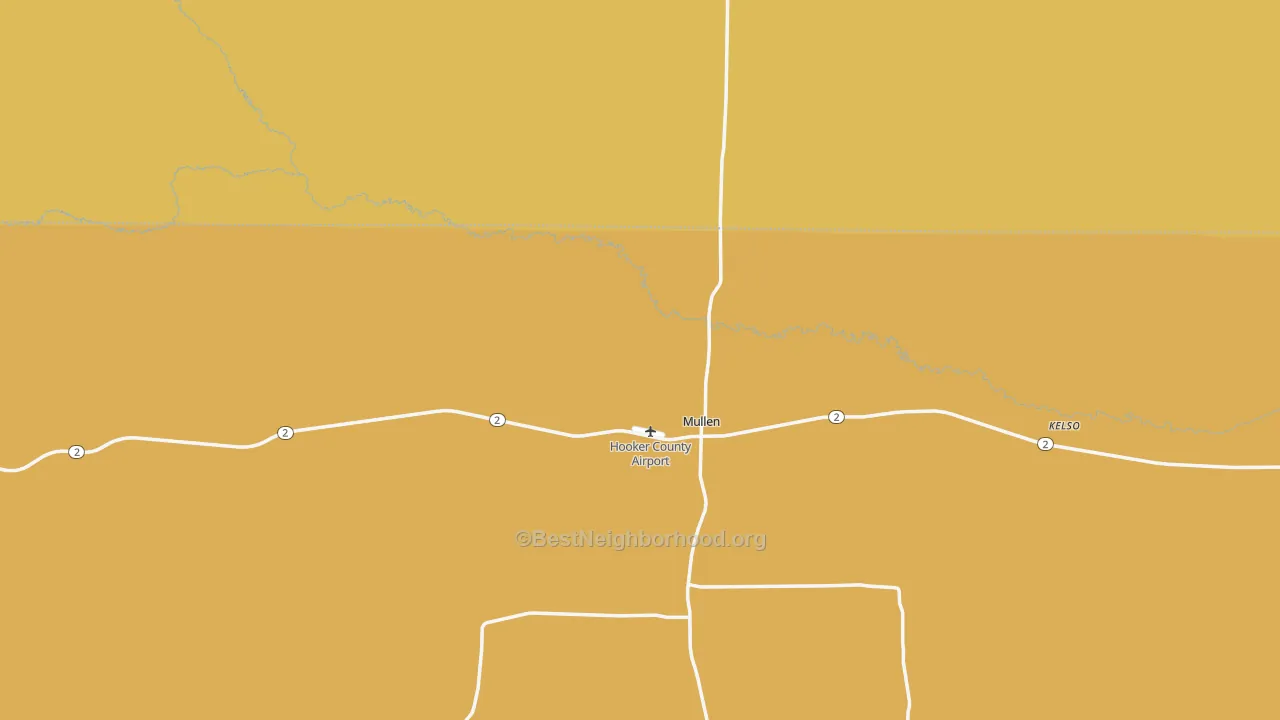 Map of the best neighborhoods in the 69152 area, with better matches in green and worse matches in red