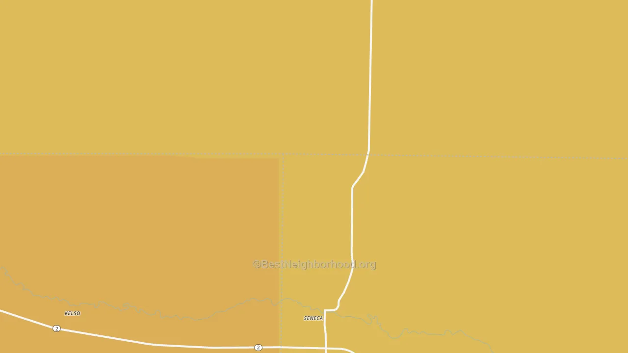 Map of the best neighborhoods in the 69161 area, with better matches in green and worse matches in red