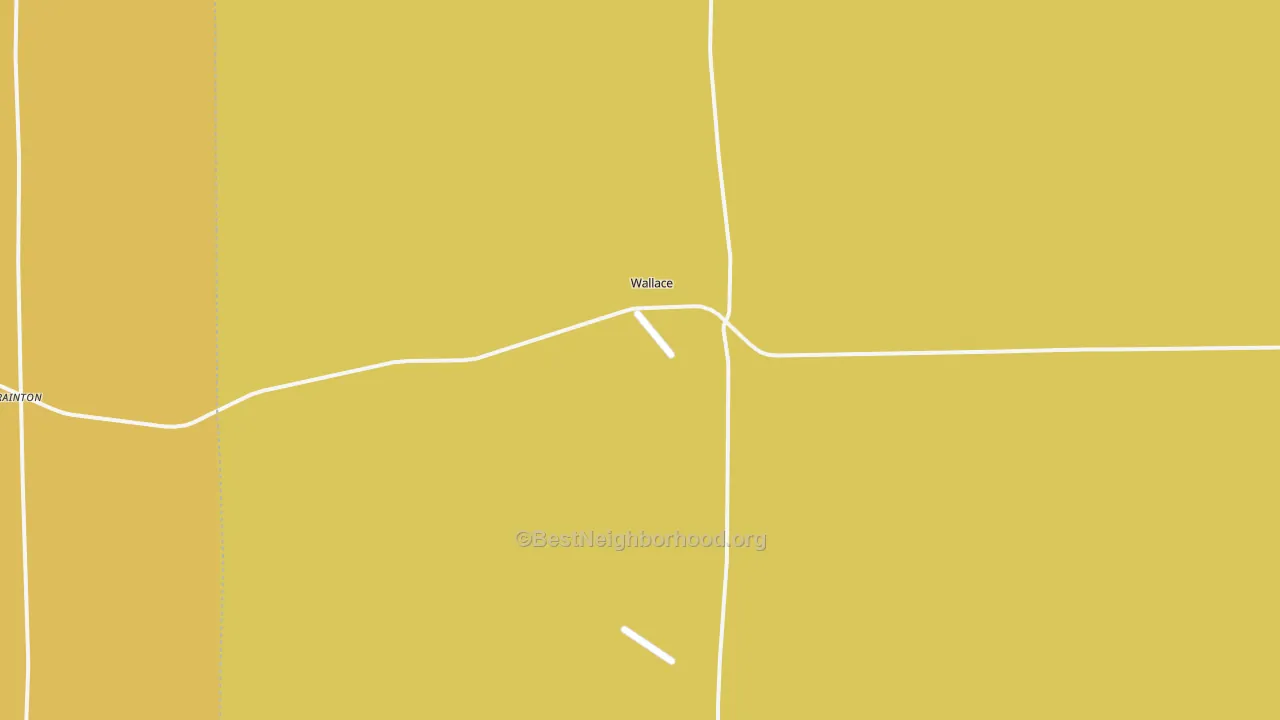 Map of the best neighborhoods in the 69169 area, with better matches in green and worse matches in red