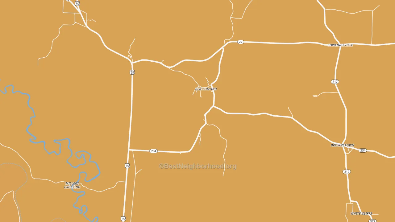 Map of the best neighborhoods in the 71823 area, with better matches in green and worse matches in red