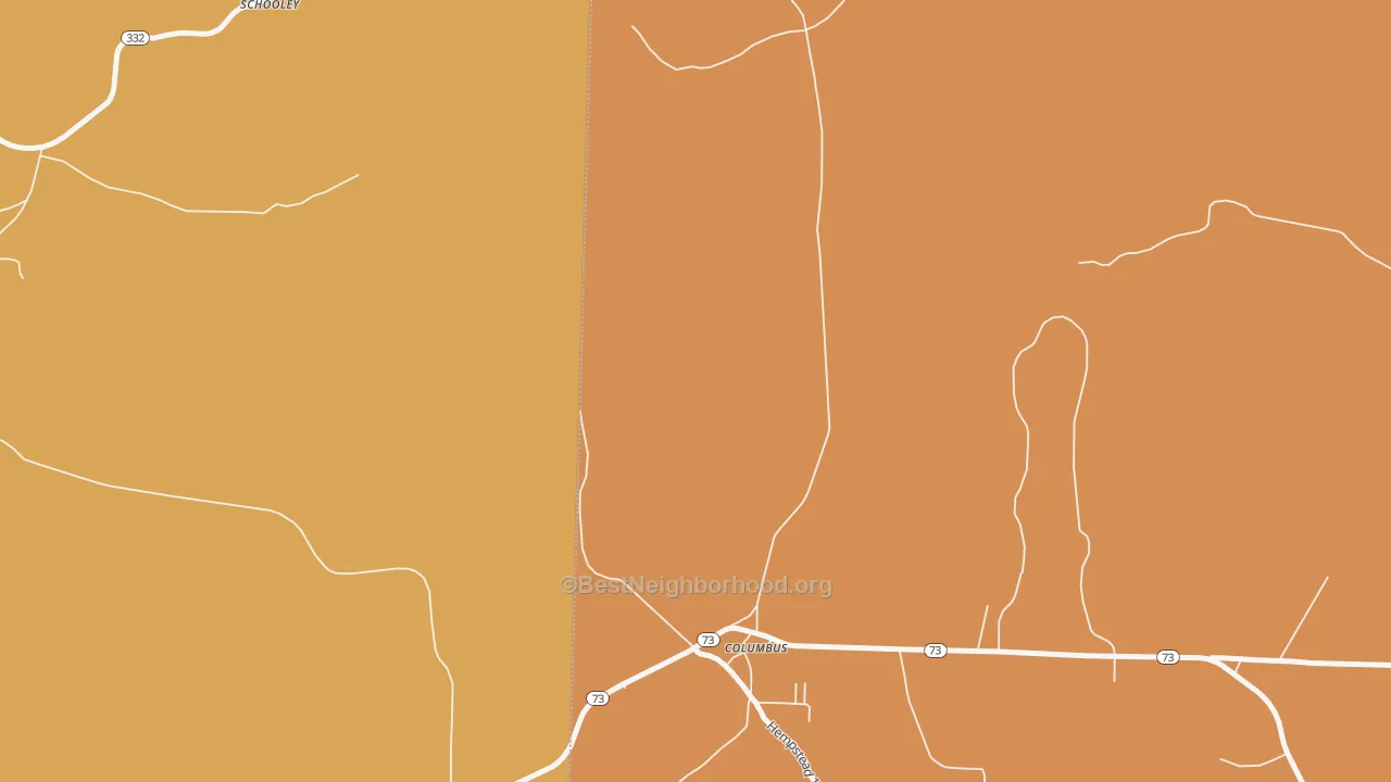 Map of the best neighborhoods in the 71831 area, with better matches in green and worse matches in red