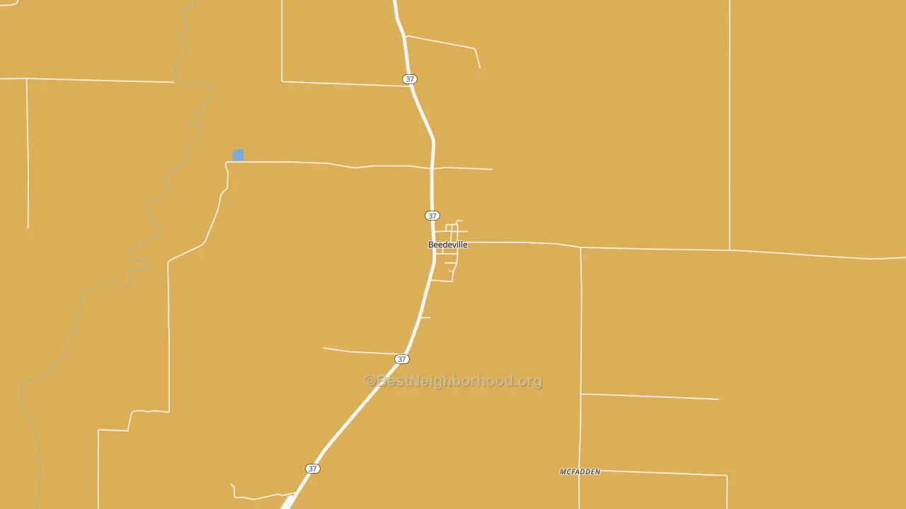 Map of the best neighborhoods in the 72014 area, with better matches in green and worse matches in red