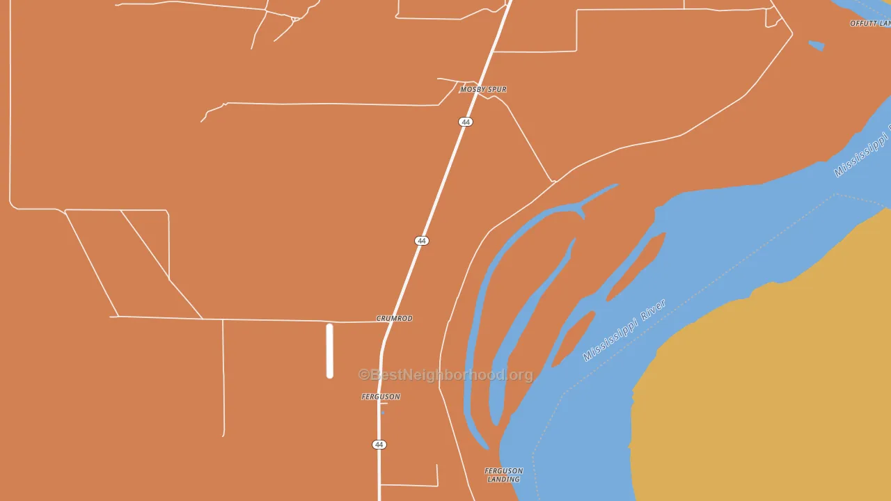 Map of the best neighborhoods in the 72328 area, with better matches in green and worse matches in red