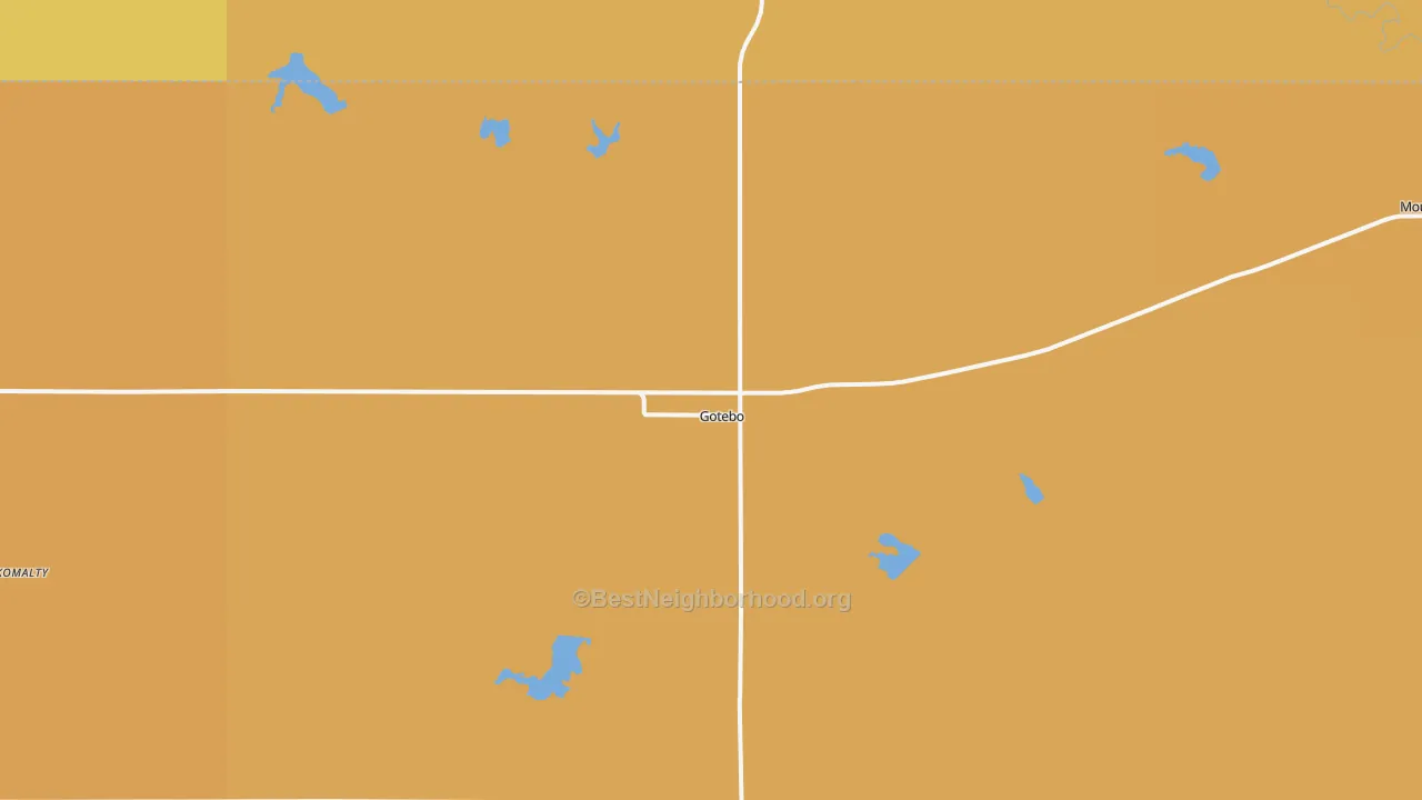 Map of the best neighborhoods in the 73041 area, with better matches in green and worse matches in red
