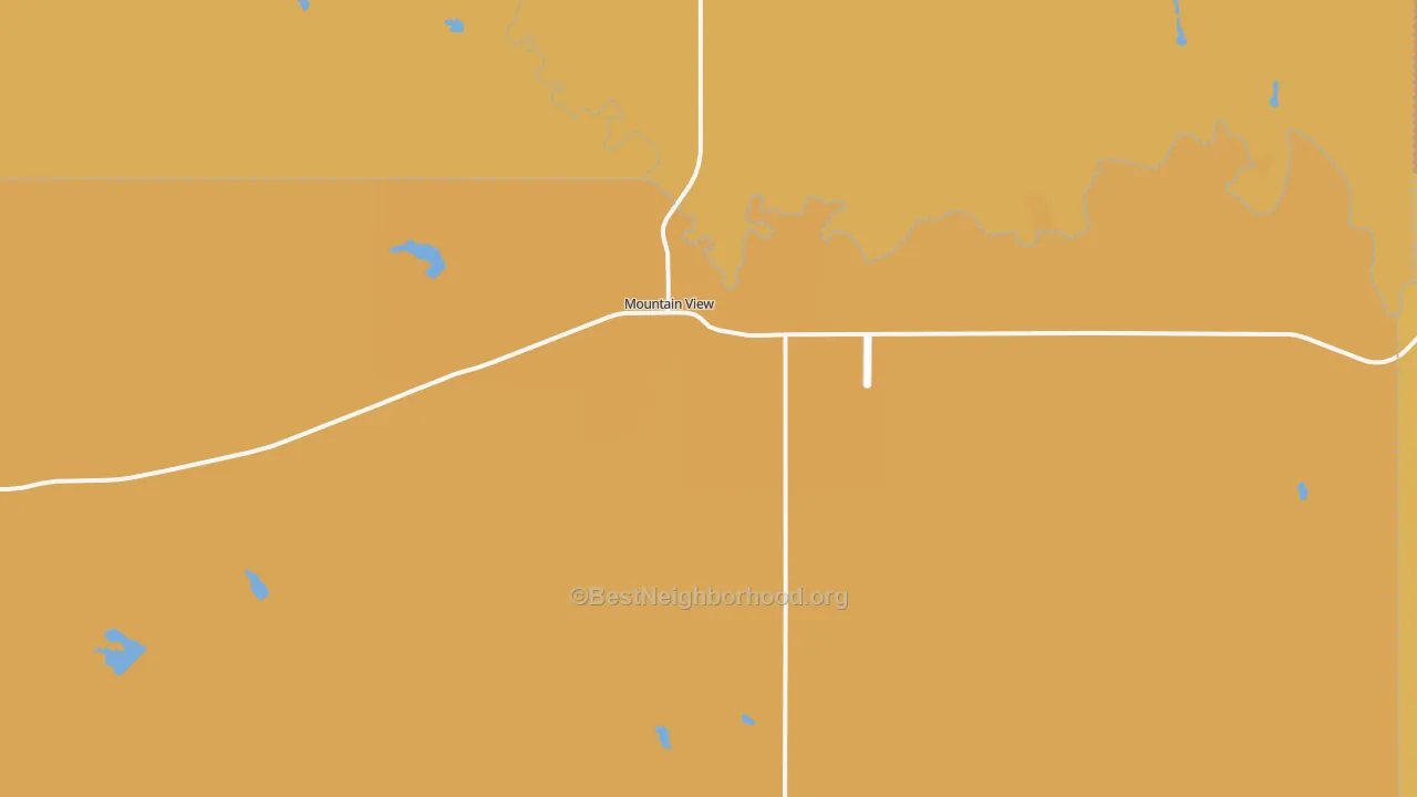 Map of the best neighborhoods in the 73062 area, with better matches in green and worse matches in red