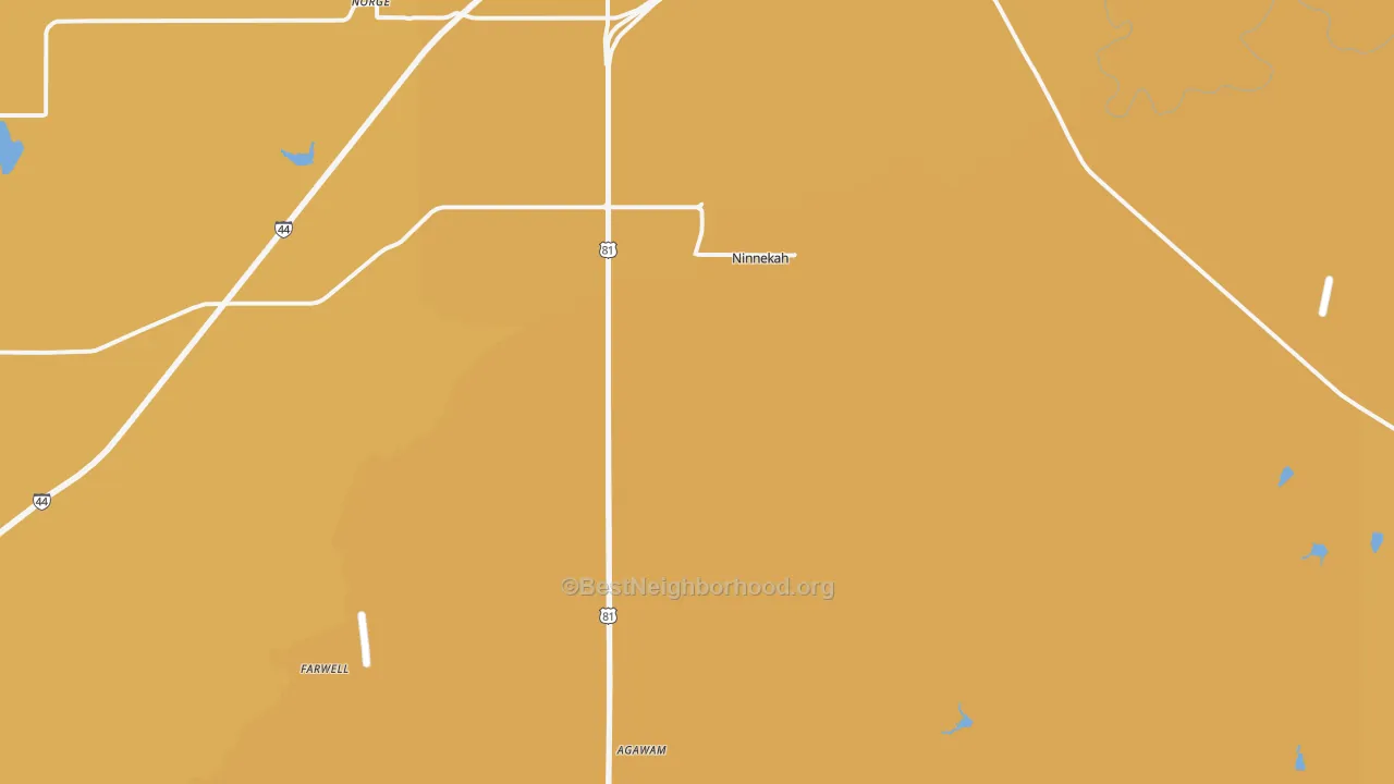 Map of the best neighborhoods in the 73067 area, with better matches in green and worse matches in red