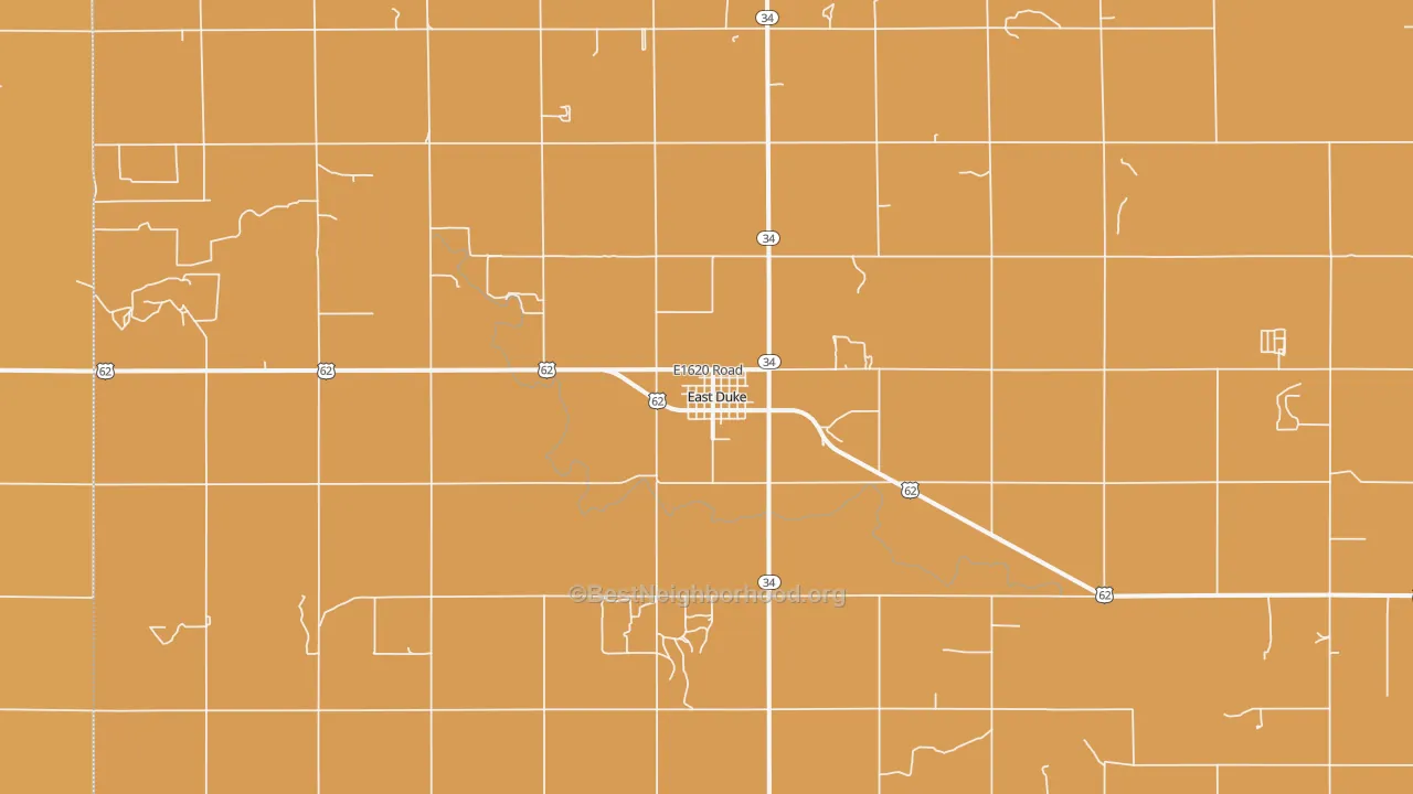 Map of the best neighborhoods in the 73532 area, with better matches in green and worse matches in red