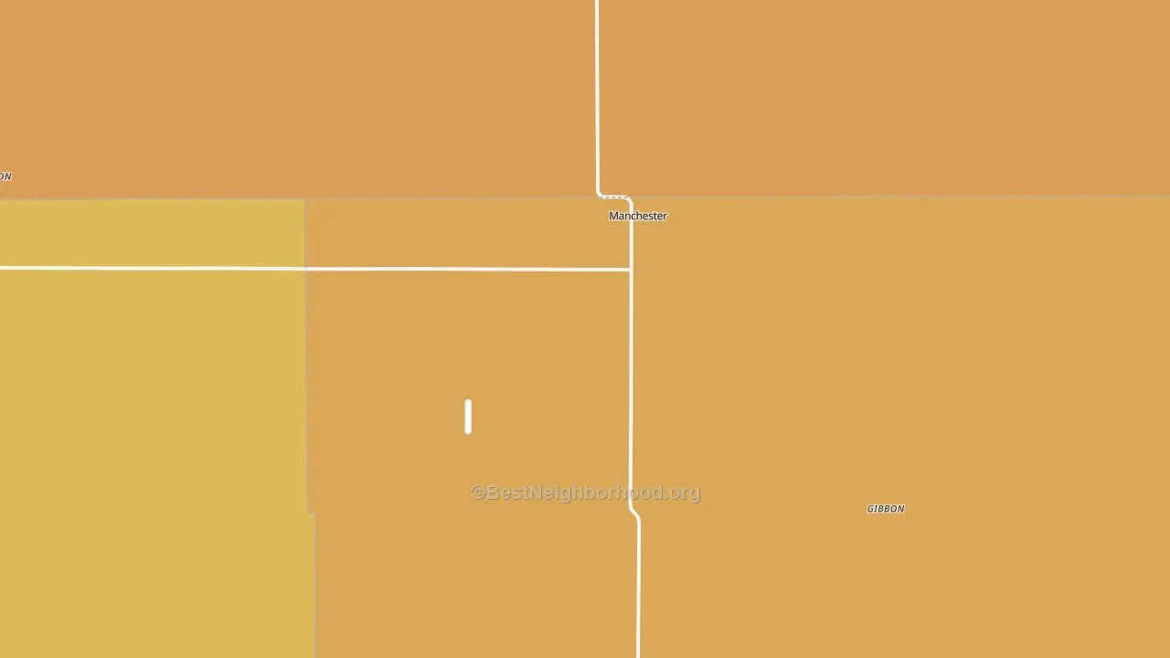 Map of the best neighborhoods in the 73758 area, with better matches in green and worse matches in red